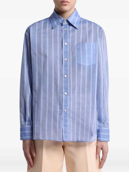 Bluze ETRO Striped Cotton Shirt BABY BLUE Femei (BM 18742438) 2
