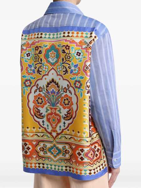 Bluze ETRO Striped Cotton Shirt BABY BLUE Femei (BM 18742438) 4