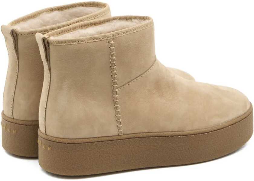 Incaltaminte Hogan Shearling Ankle Boots BEIGE Femei (BM 18742468) 4