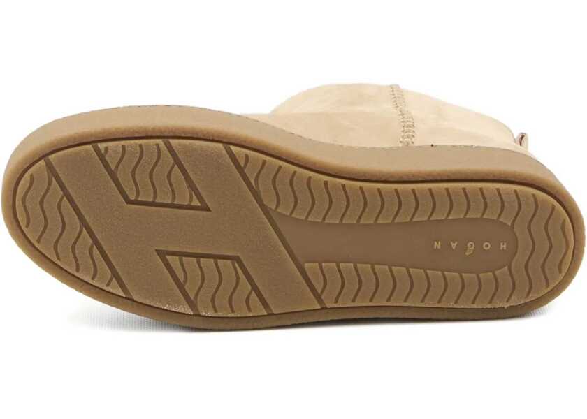 Incaltaminte Hogan Shearling Ankle Boots BEIGE Femei (BM 18742468) 5