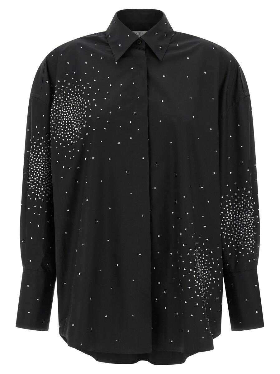 Camasi GIUSEPPE DI MORABITO Giuseppe Di Morabito Rhinestone Shirt Black Femei (BM 18742854) 1