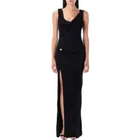 Rochii Versace Draped Jersey Gown Femei