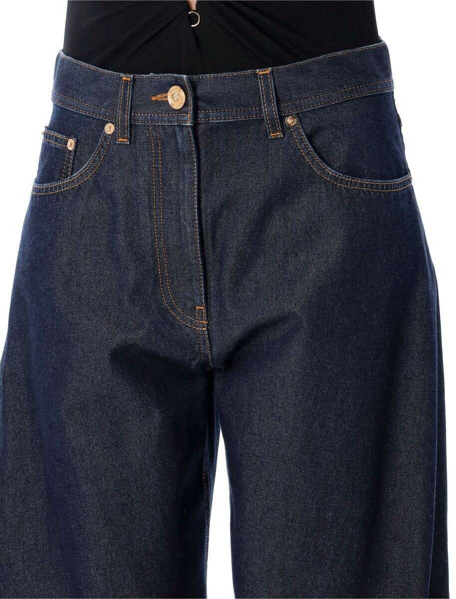 Blugi Versace Versace Twisted Baggy Jeans BLUE BLACK Femei (BM 18743415) 3