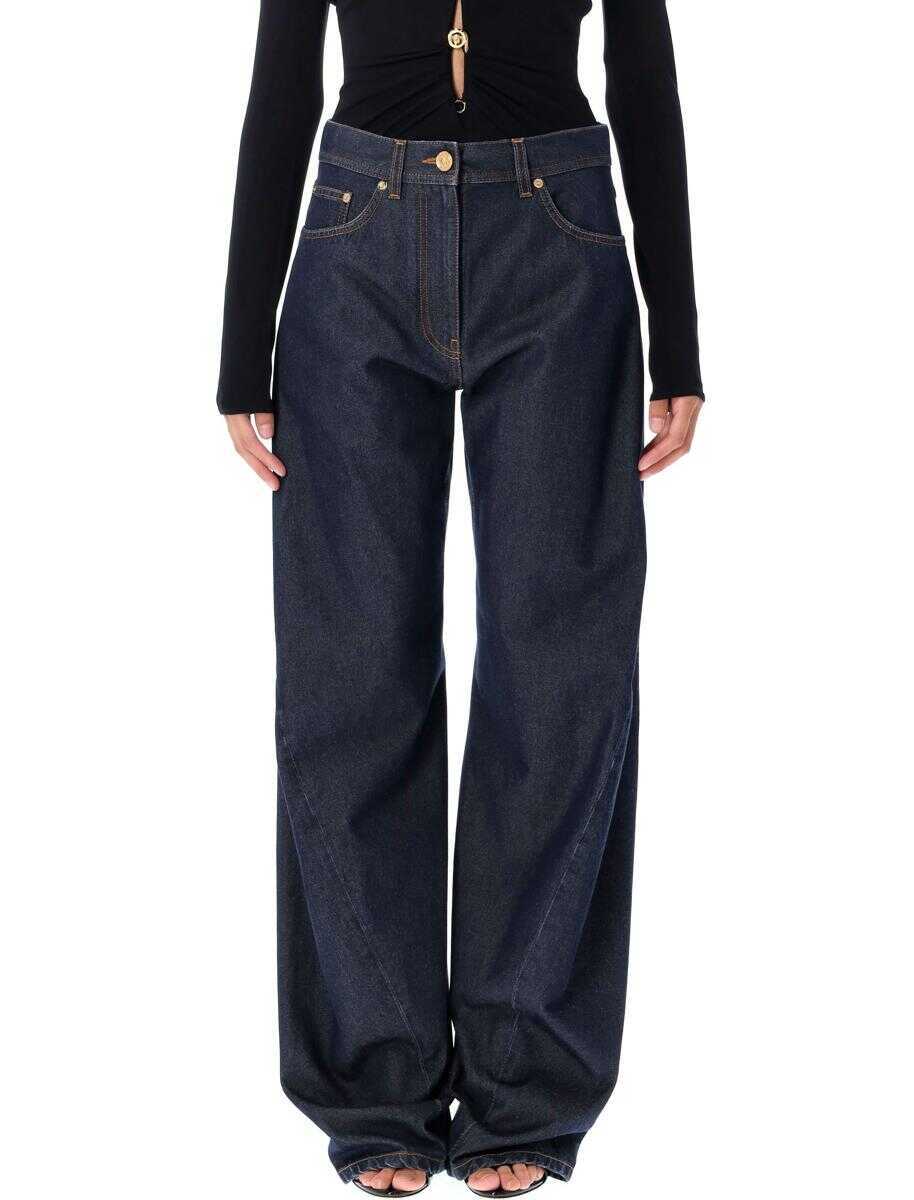 Blugi Versace Versace Twisted Baggy Jeans BLUE BLACK Femei (BM 18743415) 1