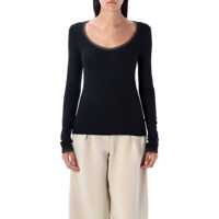 Topuri Remain Birger Christensen Ribbed Jersey Top Femei