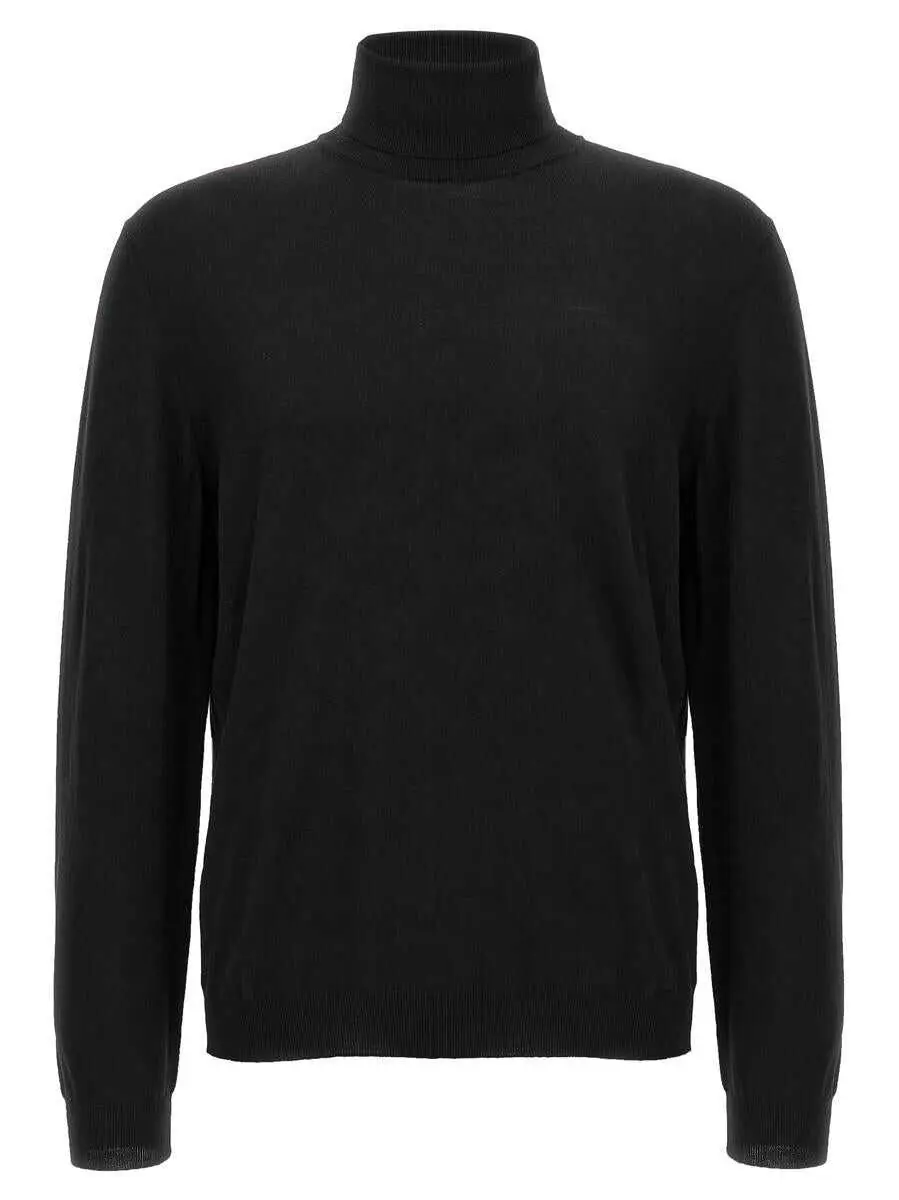 Pulovere Zanone Zanone Wool Turtleneck Sweater Black Barbati (BM 18743922) 1