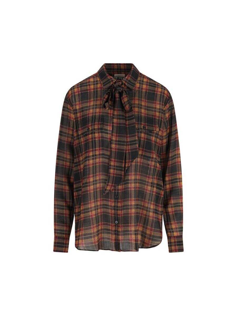 Camasi Saint Laurent Saint Laurent Shirts CASSANDRAS CHECKS Femei (BM 18743973) 1