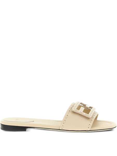 Sandale Fendi Fendi Baguette Slides Beige Femei (BM 18744159) 1