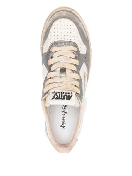 Sneakers AUTRY Autry Medalist Super Vintage Sneakers BIANCO E ARGENTO Femei (BM 18744348) 4