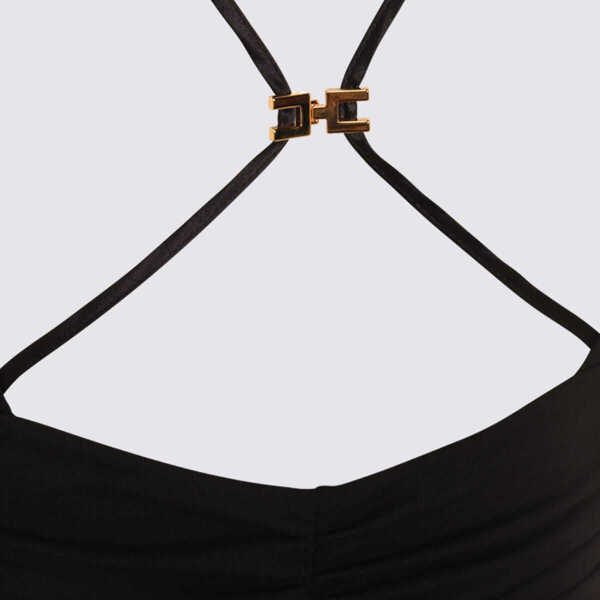 Body-uri Elisabetta Franchi Elisabetta Franchi Black Viscose Bodysuit Black Femei (BM 18744564) 4