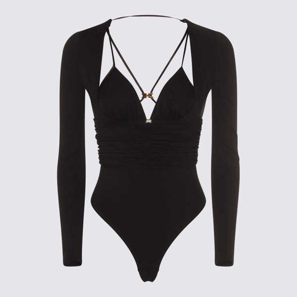 Body-uri Elisabetta Franchi Elisabetta Franchi Black Viscose Bodysuit Black Femei (BM 18744564) 1