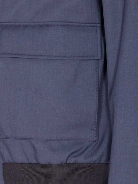 Paltoane Herno Herno Melange-Effect Bomber Jacket BLUE Barbati (BM 18745266) 4