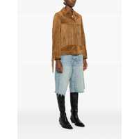 Imbracaminte Dama pagina 309 - Geci Golden Goose Golden Goose Waxed Suede Jacket BROWN Femei (BM 18745428) - B-mall.ro