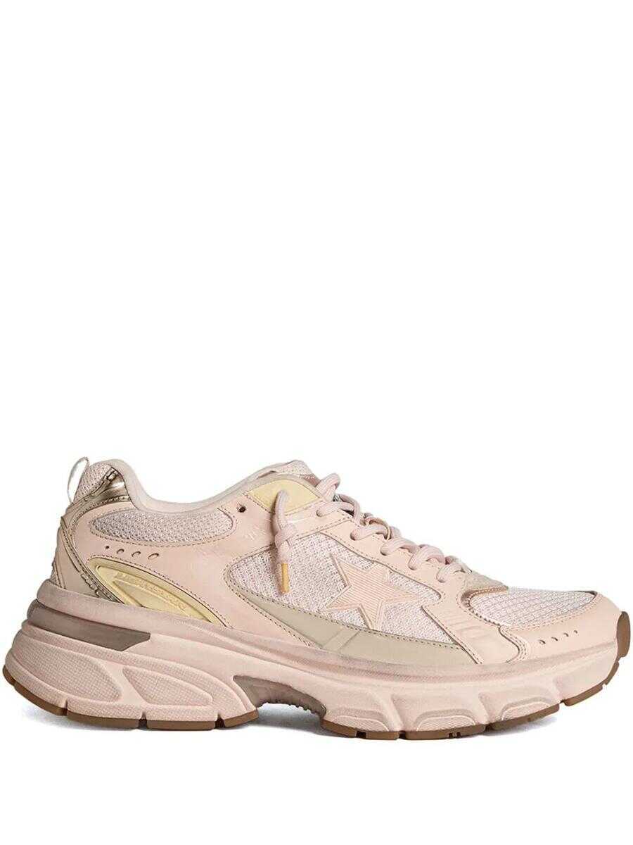 Sneakers Golden Goose Golden Goose Lightstar Net Leather And Suede Upper Tpu Star Net Heel And Spur PINK/GOLD Femei (BM 18745437) 2