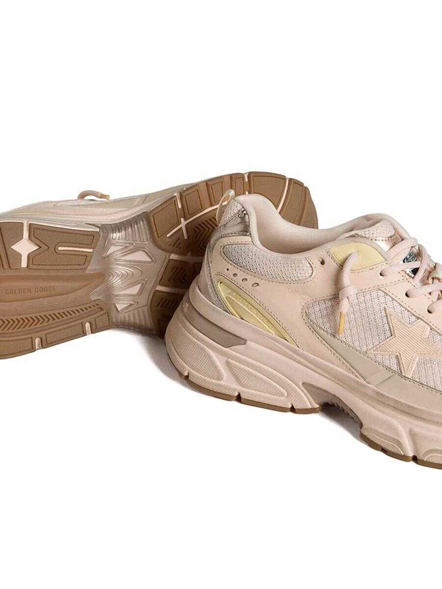 Sneakers Golden Goose Golden Goose Lightstar Net Leather And Suede Upper Tpu Star Net Heel And Spur PINK/GOLD Femei (BM 18745437) 1