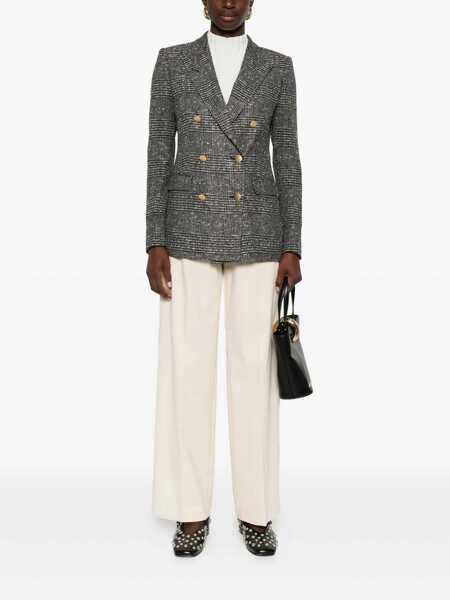 Sacouri Tagliatore Tagliatore Wool Blend Double-Breasted Jacket Black Femei (BM 18745539) 2