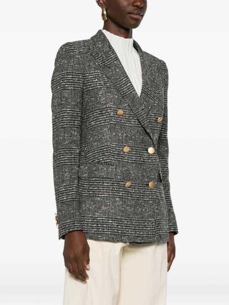 Sacouri Tagliatore Tagliatore Wool Blend Double-Breasted Jacket Black Femei (BM 18745539) 3