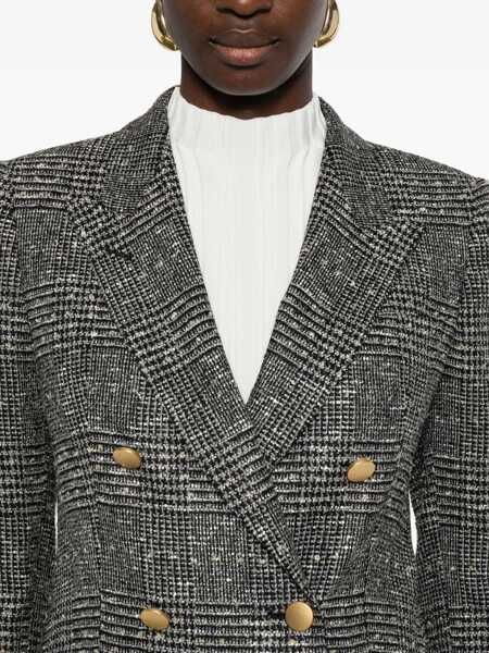 Sacouri Tagliatore Tagliatore Wool Blend Double-Breasted Jacket Black Femei (BM 18745539) 5