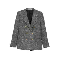 Sacouri Tagliatore Wool Blend Double-Breasted Jacket Femei