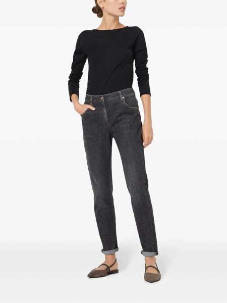 Pulovere Brunello Cucinelli Brunello Cucinelli Lurex Sweater Black Femei (BM 18745908) 2