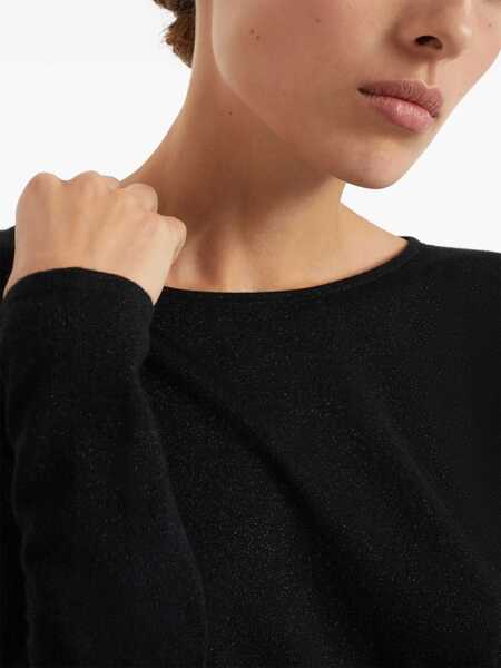 Pulovere Brunello Cucinelli Brunello Cucinelli Lurex Sweater Black Femei (BM 18745908) 5