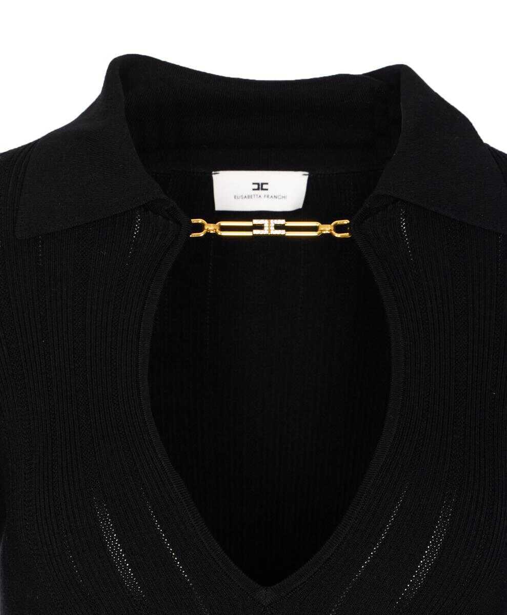 Pulovere Elisabetta Franchi Elisabetta Franchi Sweaters Black Femei (BM 18746064) 4