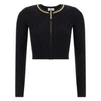 Pulovere Elisabetta Franchi Jewel Zip Puller Cardigan Femei