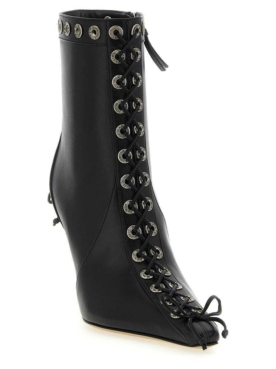 Bocanci MACH & MACH Mach & Mach Crystalized Corset Ankle Boots Black Femei (BM 18746274) 2