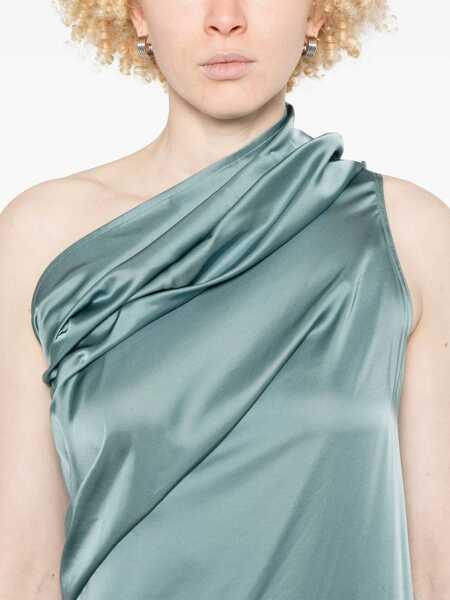 Rochii Rick Owens Athena Arrowhead Light Blue Long Dress With One Shoulder Design And Side Slits In Viscose And Acetate Blend Woman BLUE Femei (BM 18746466) 5