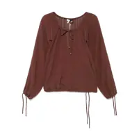Bluze Loewe x Paula's Ibiza Cotton And Silk Blend Blouse Femei