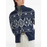 Pulovere Brunello Cucinelli pentru Barbati - Cardigane Brunello Cucinelli Knit Cardigan NAVYPANAMAGRGIO MEDIO Barbati (BM 18747172) - B-mall.ro