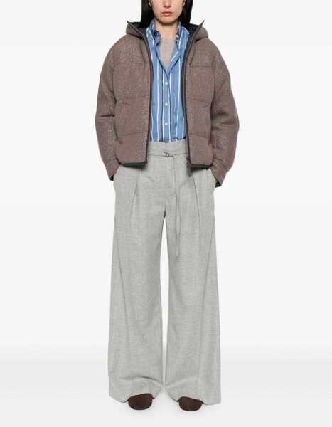 Geci de iarna Brunello Cucinelli Lurex Down Jacket COFFEE BROWNVISONE Femei (BM 18747181) 2