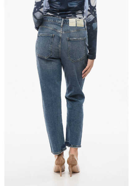 Blugi drepti AGOLDE High-Rise Straight Fit Riley Cropped Jeans 17Cm Blue Femei (BM 18747286) 2