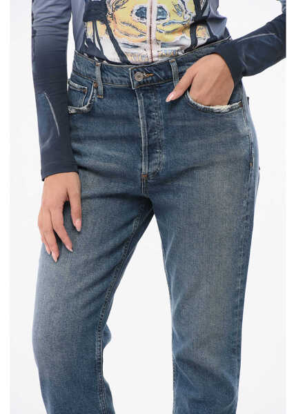 Blugi drepti AGOLDE High-Rise Straight Fit Riley Cropped Jeans 17Cm Blue Femei (BM 18747286) 3