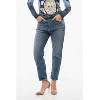 Blugi drepti High-Rise Straight Fit Riley Cropped Jeans 17Cm Femei