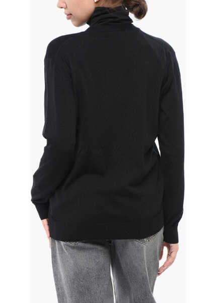 Cardigane MRZ Virgin Wool V-Neck Cardigan Black Femei (BM 18747316) 2