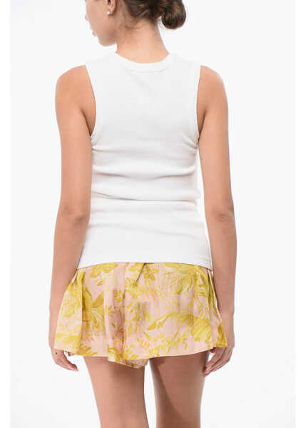 Bluze AGOLDE Solid Color Ribbed Poppy Top White Femei (BM 18747319) 2