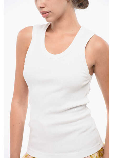 Bluze AGOLDE Solid Color Ribbed Poppy Top White Femei (BM 18747319) 3