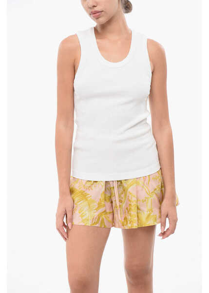 Bluze AGOLDE Solid Color Ribbed Poppy Top White Femei (BM 18747319) 1