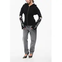 Imbracaminte Dama pagina 412 - Bluze de trening MACCAPANI Fleeced Cotton Sweatshirt With Floral Patterned Sleeves Black Femei (BM 18747322) - B-mall.ro