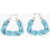 Bottega Veneta Woven Leather Triangle Earrings Light Blue