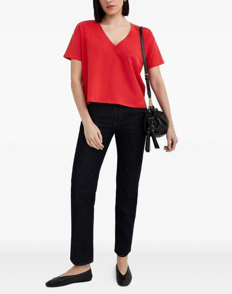 Blugi drepti Loulou Studio Straight Leg Jeans With Visible Stitching 17Cm Blue Femei (BM 18747340) 2