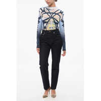 Imbracaminte Dama pagina 412 - Blugi drepti Loulou Studio Straight Leg Jeans With Visible Stitching 17Cm Blue Femei (BM 18747340) - B-mall.ro