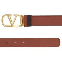Accesorii pentru Barbati - Curele Valentino Garavani Reversible Belt DEEP CARAMEL/NERO Barbati (BM 18747379) - B-mall.ro