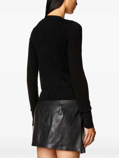 Cardigane Diesel Wool And Cashmere M-Arte Cardigan With Cut-Out Detail Black Femei (BM 18747388) 4