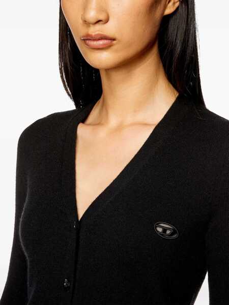 Cardigane Diesel Wool And Cashmere M-Arte Cardigan With Cut-Out Detail Black Femei (BM 18747388) 5
