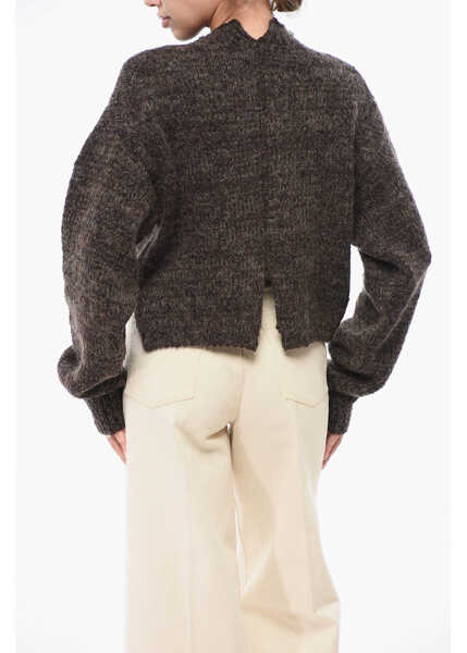 Cardigane QUIRA Asymmetrical Cut Double Breasted Cardigan Brown Femei (BM 18747391) 2