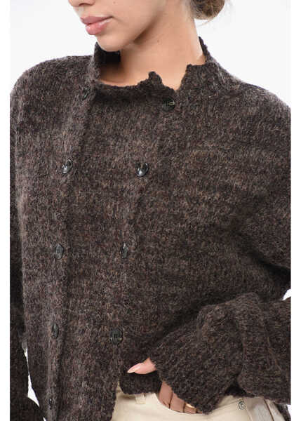 Cardigane QUIRA Asymmetrical Cut Double Breasted Cardigan Brown Femei (BM 18747391) 3