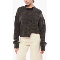 Cardigane Asymmetrical Cut Double Breasted Cardigan Femei