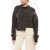 QUIRA Asymmetrical Cut Double Breasted Cardigan Brown